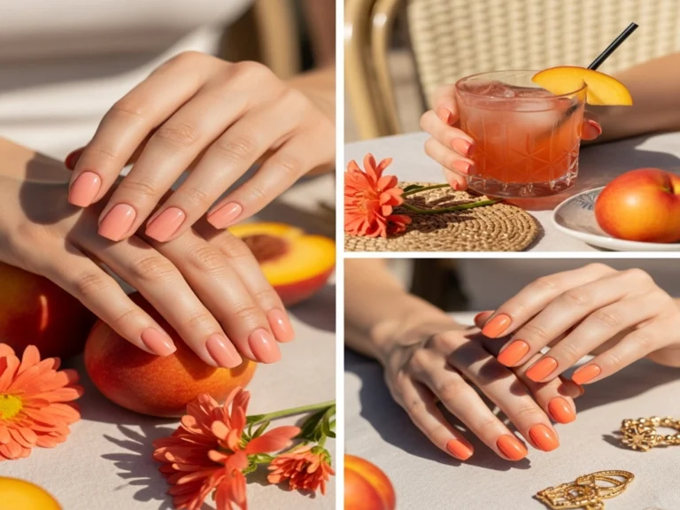 11 Peach Coral Nail Ideas for Summer Glow