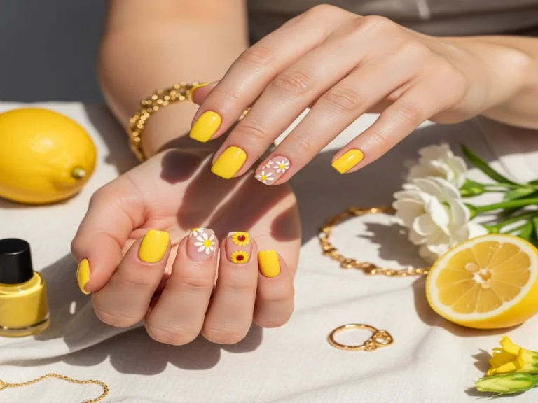 14 Yellow Nail Ideas: Bright & Cheerful