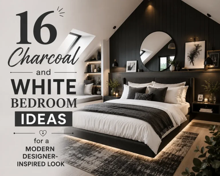16 Charcoal and White Bedroom Ideas for a Modern Designer-Inspired Look
