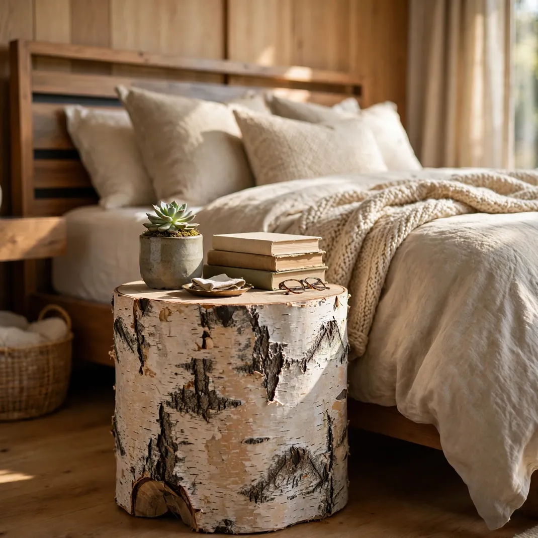 Design 13 Birch Log Side Table