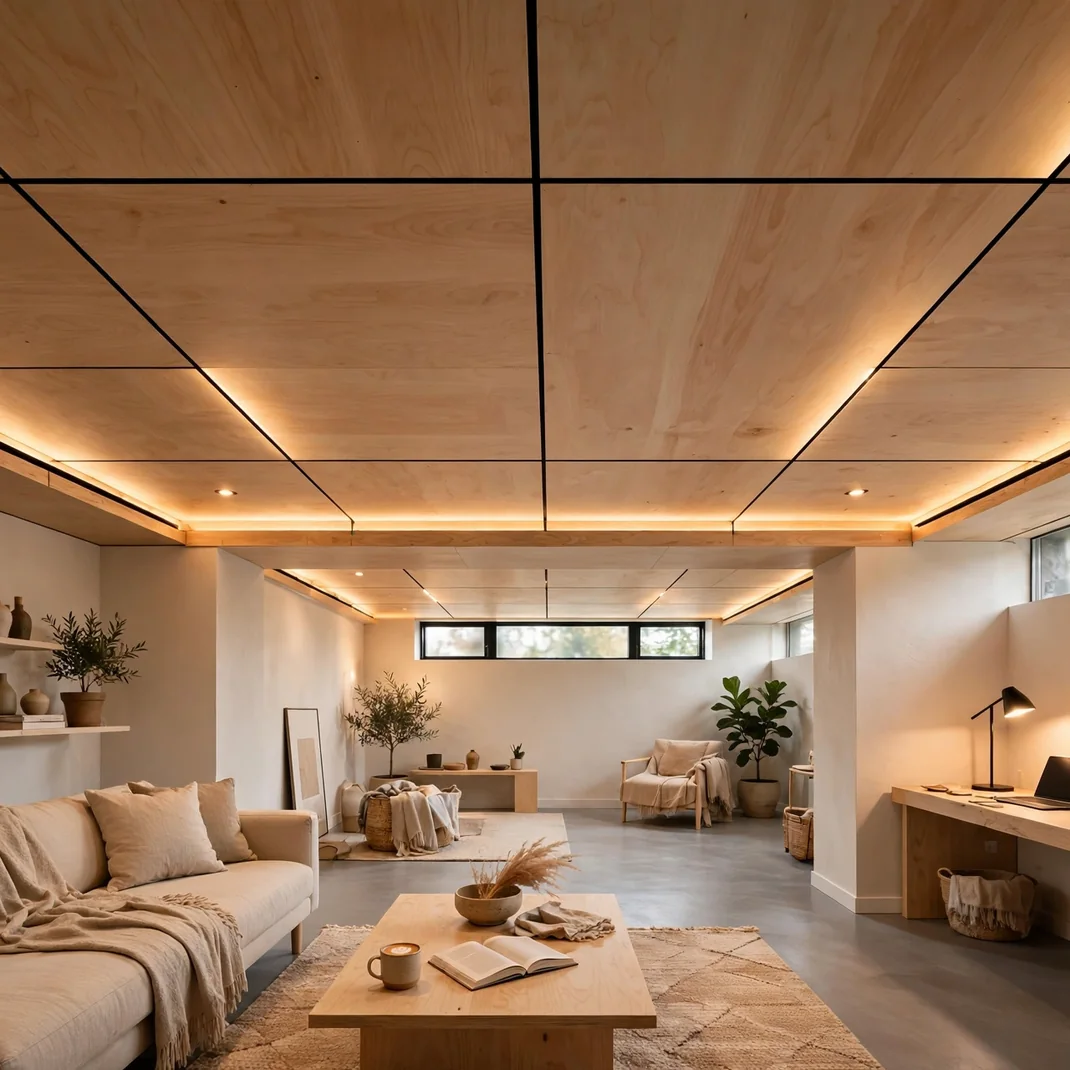 Design 14 Plywood Panel Ceiling