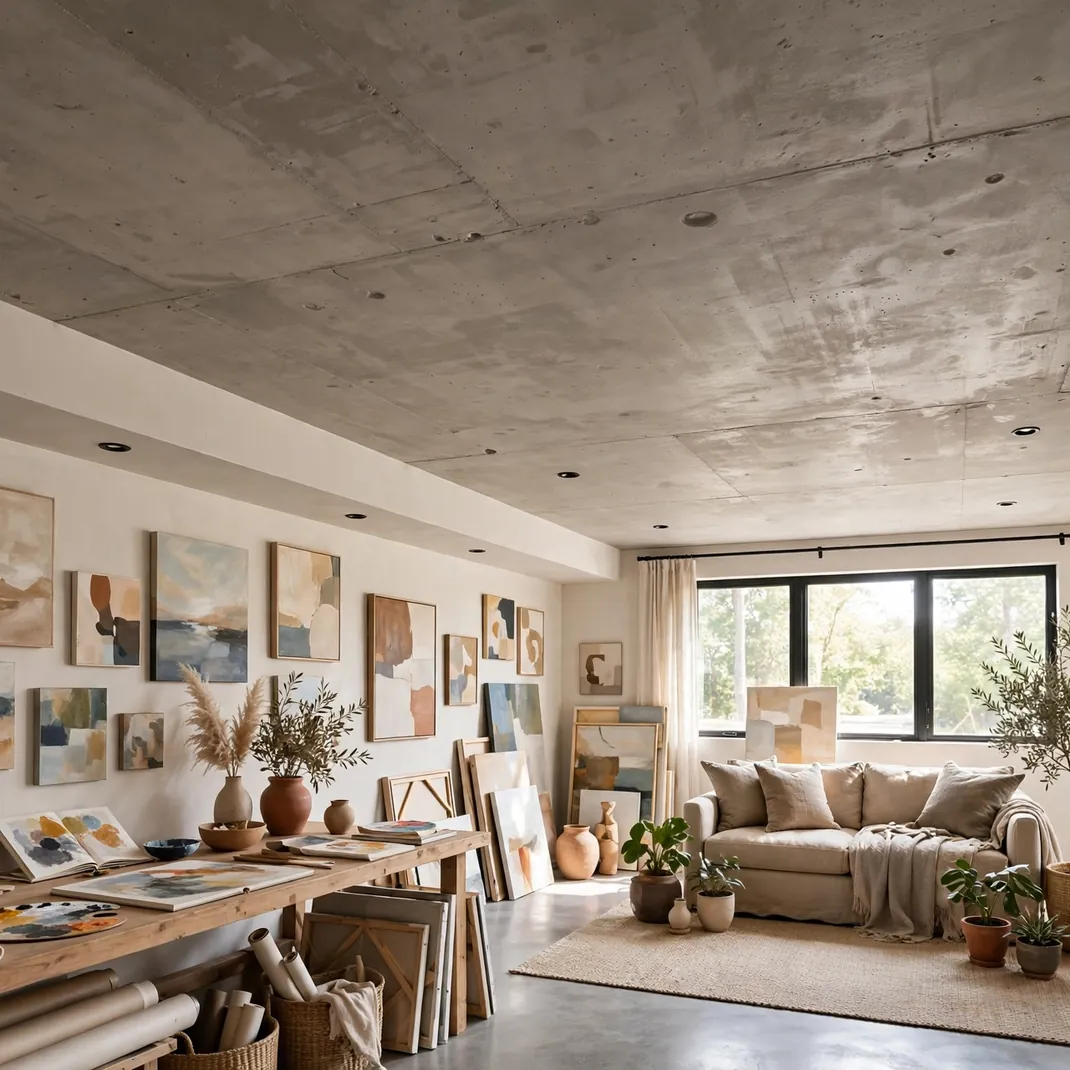 Design 23 Painted Concrete Ceiling