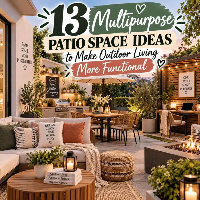 13 Multipurpose Patio Space Ideas to Make Outdoor Living More Functional