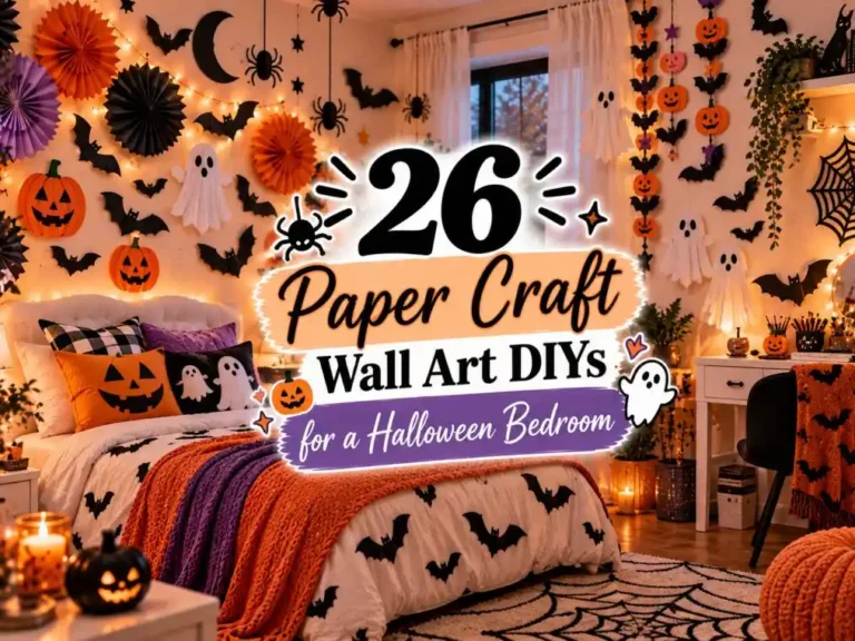 26 Paper Craft Wall Art DIYs for a Halloween Bedroom