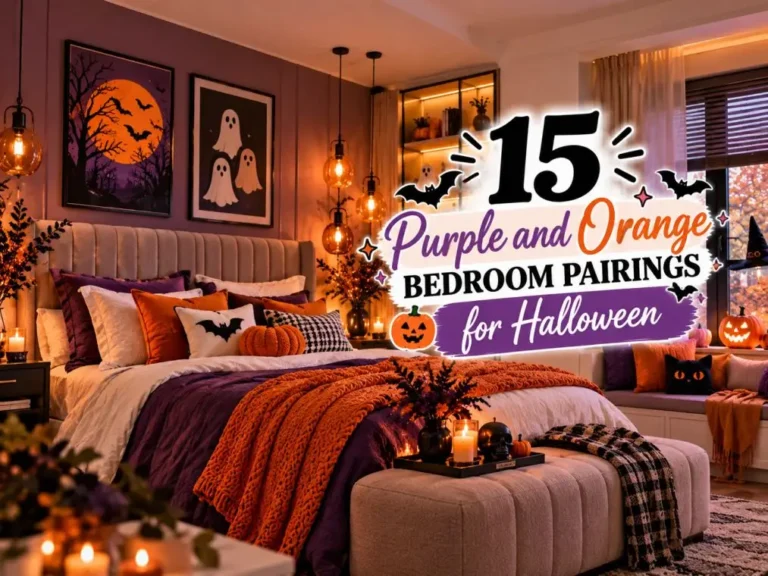 15 Purple and Orange Bedroom Pairings for Halloween