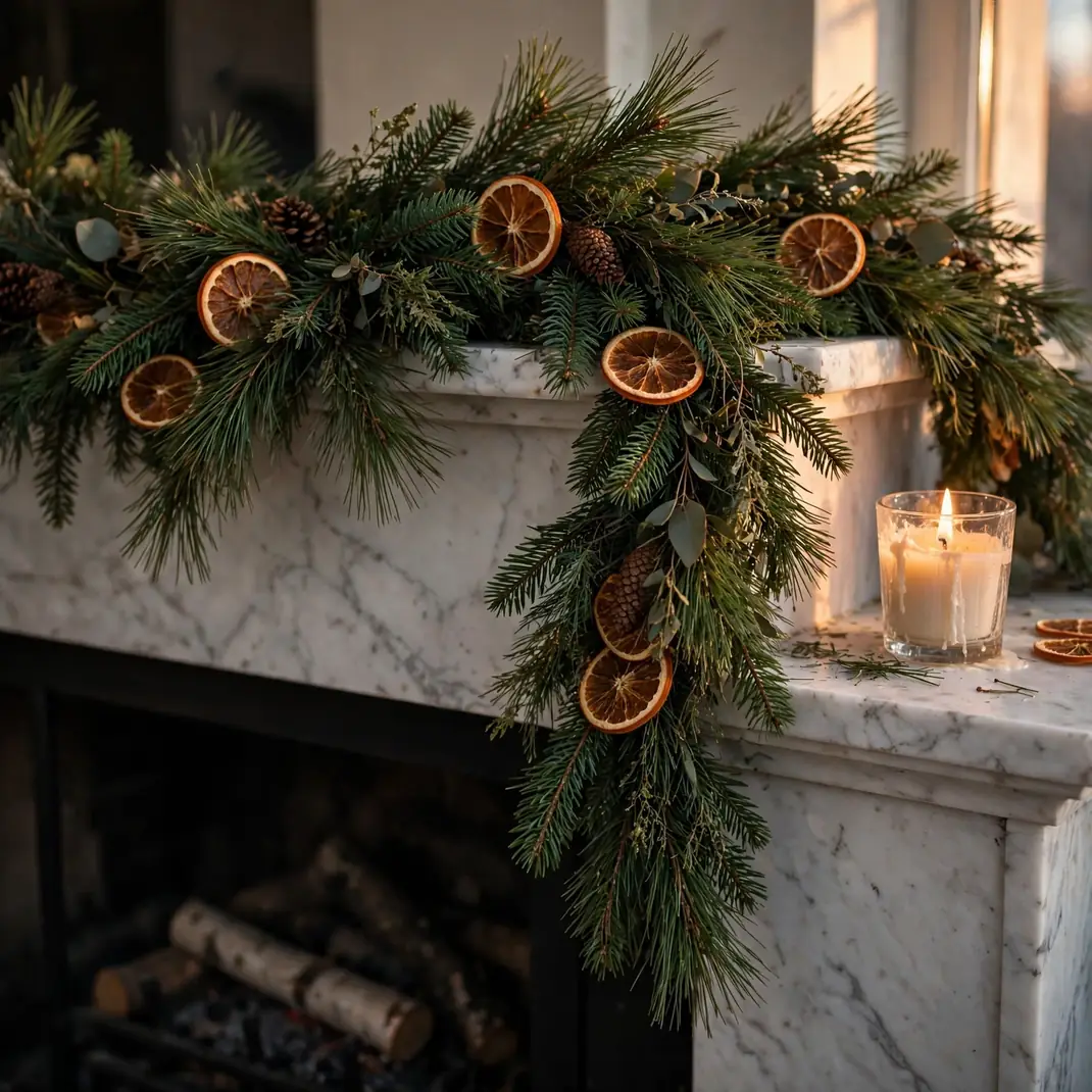 Design 01 Dried Orange Pine Garland