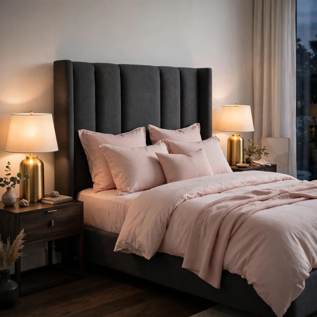 Design 02 Charcoal Upholstered Bed Frame
