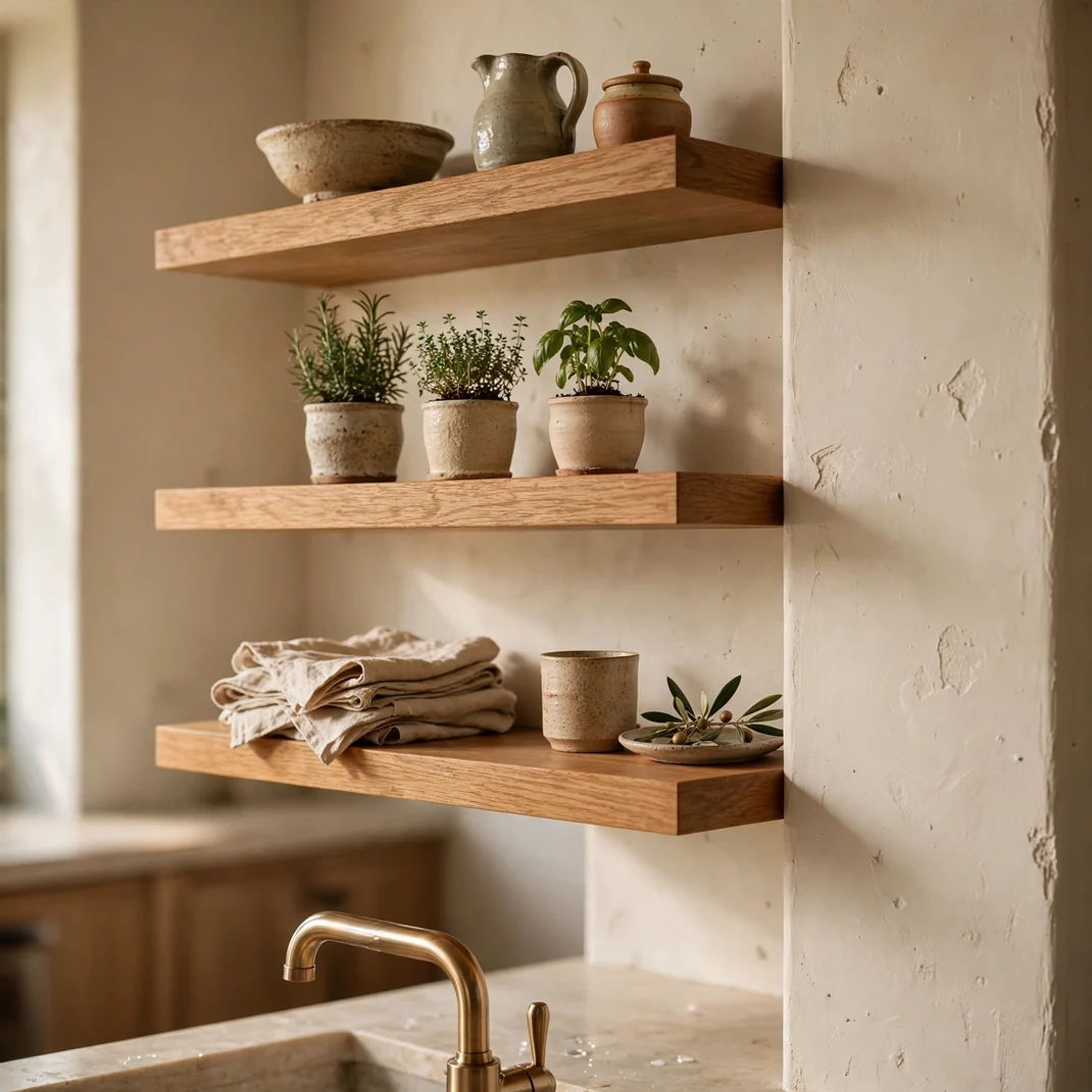 Design 02 Floating Timber Shelves