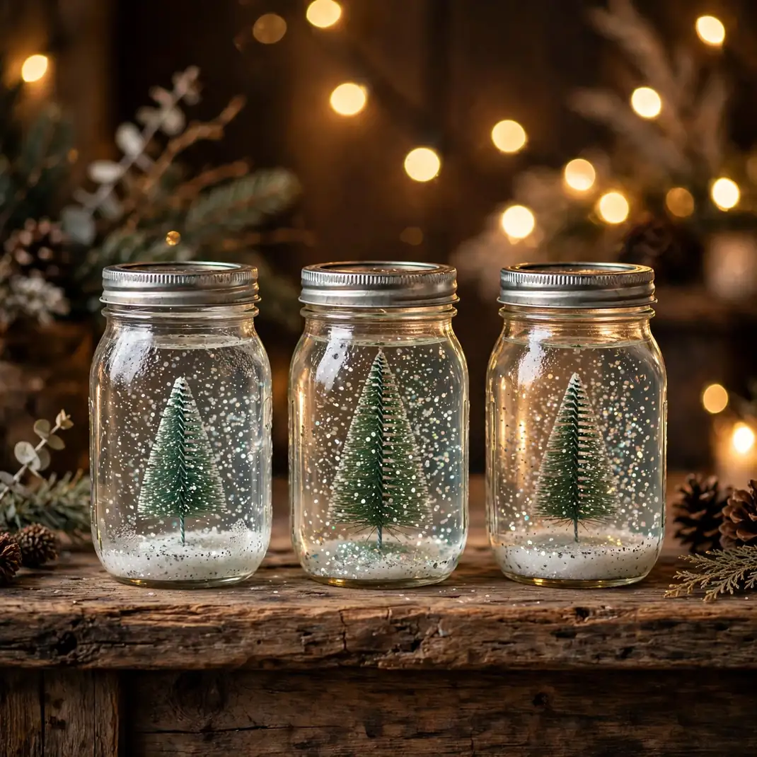 Design 02 Mason Jar Snow Globes