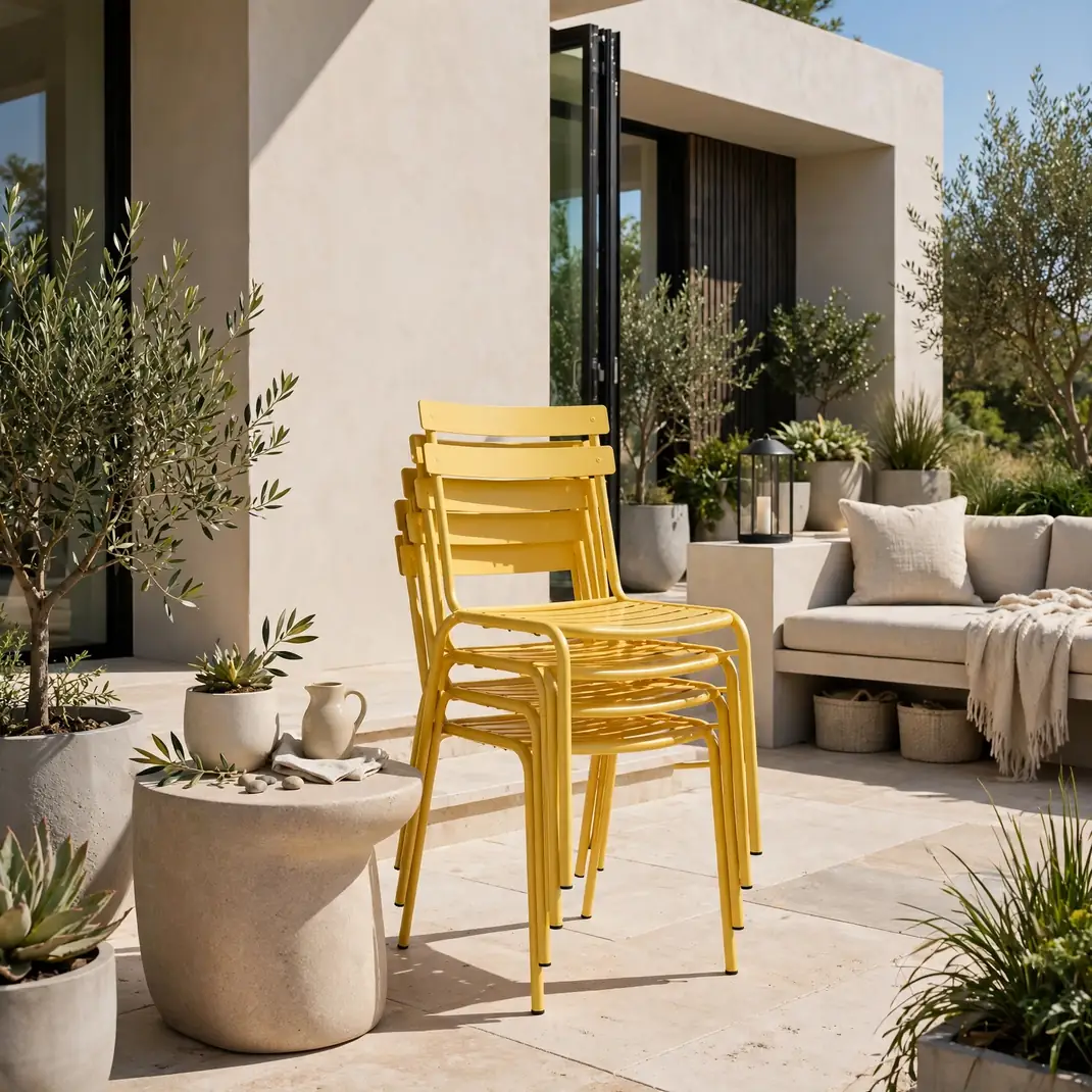 Design 02 Stackable Steel Cafe Chairs