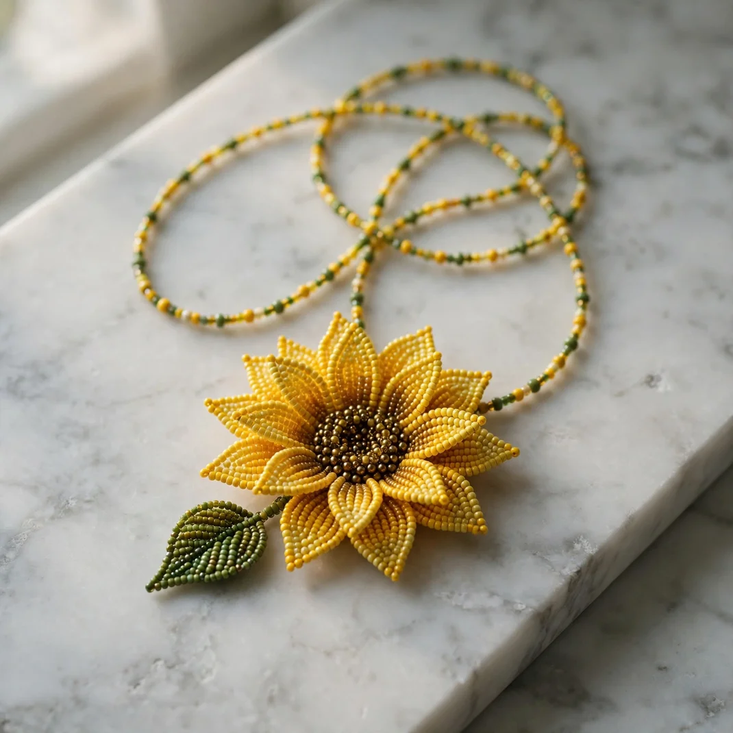 Design 02 Sunflower Pendant Necklace