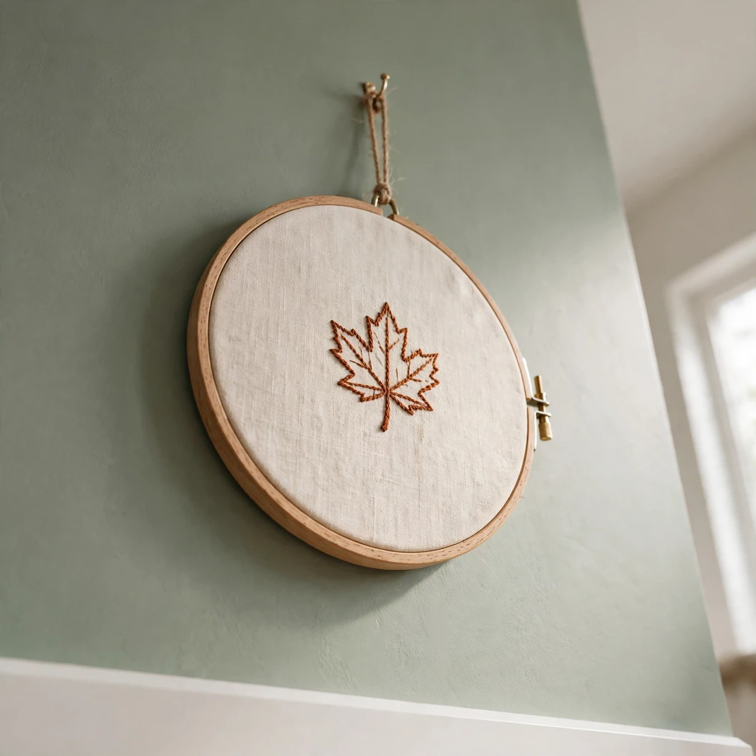 Design 04 Embroidered Hoop Fall Art