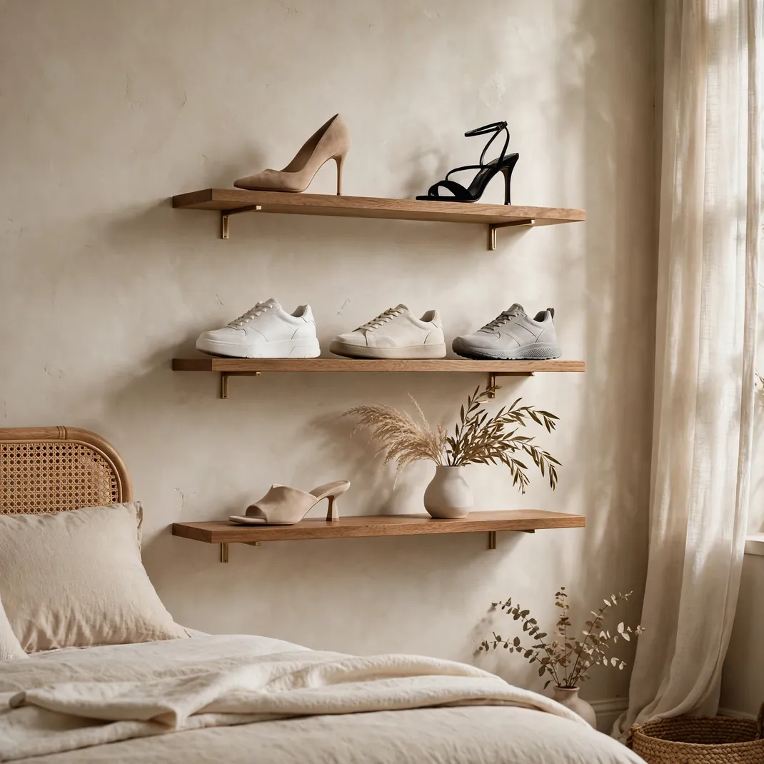 Design 04 Floating Shelf Shoe Wall