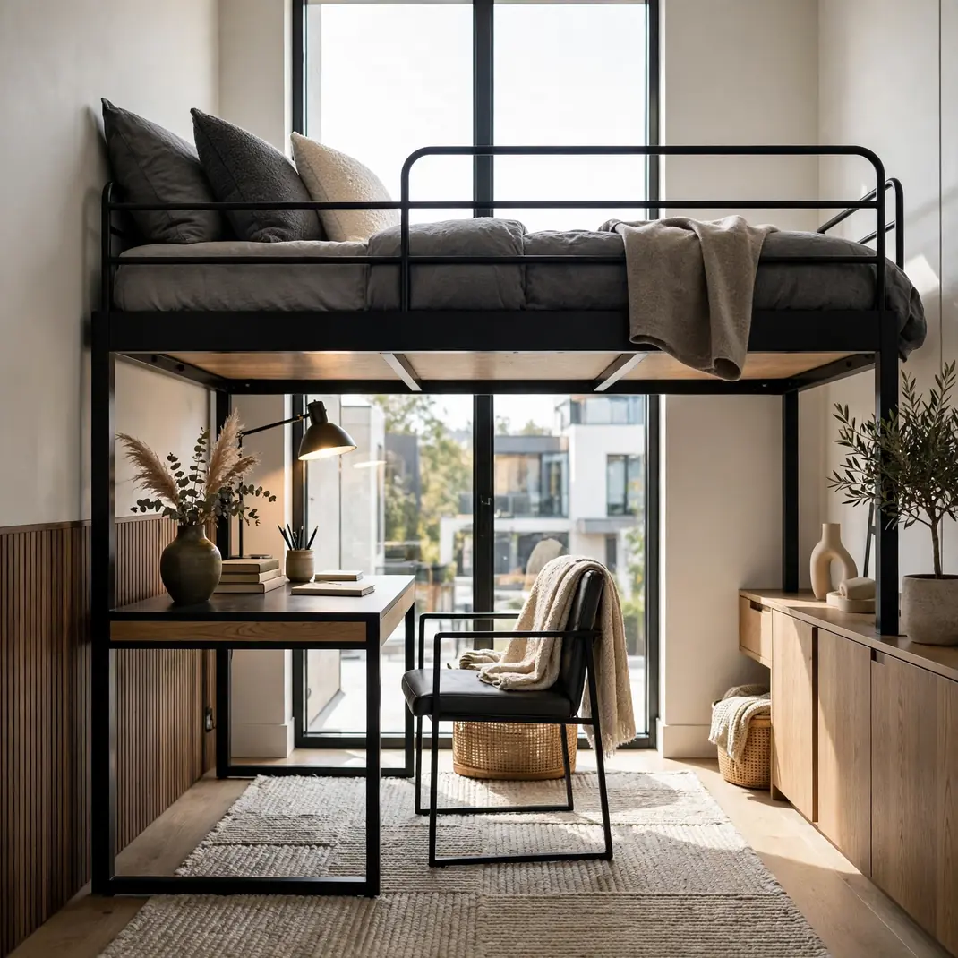 Design 04 Loft Bed With Study Zone Below
