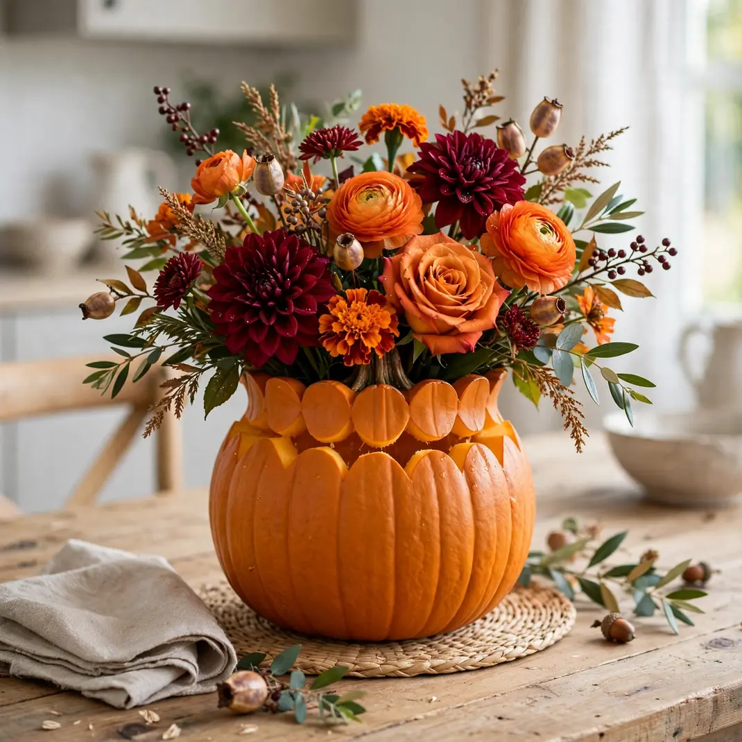 Design 04 Pumpkin Flower Vase