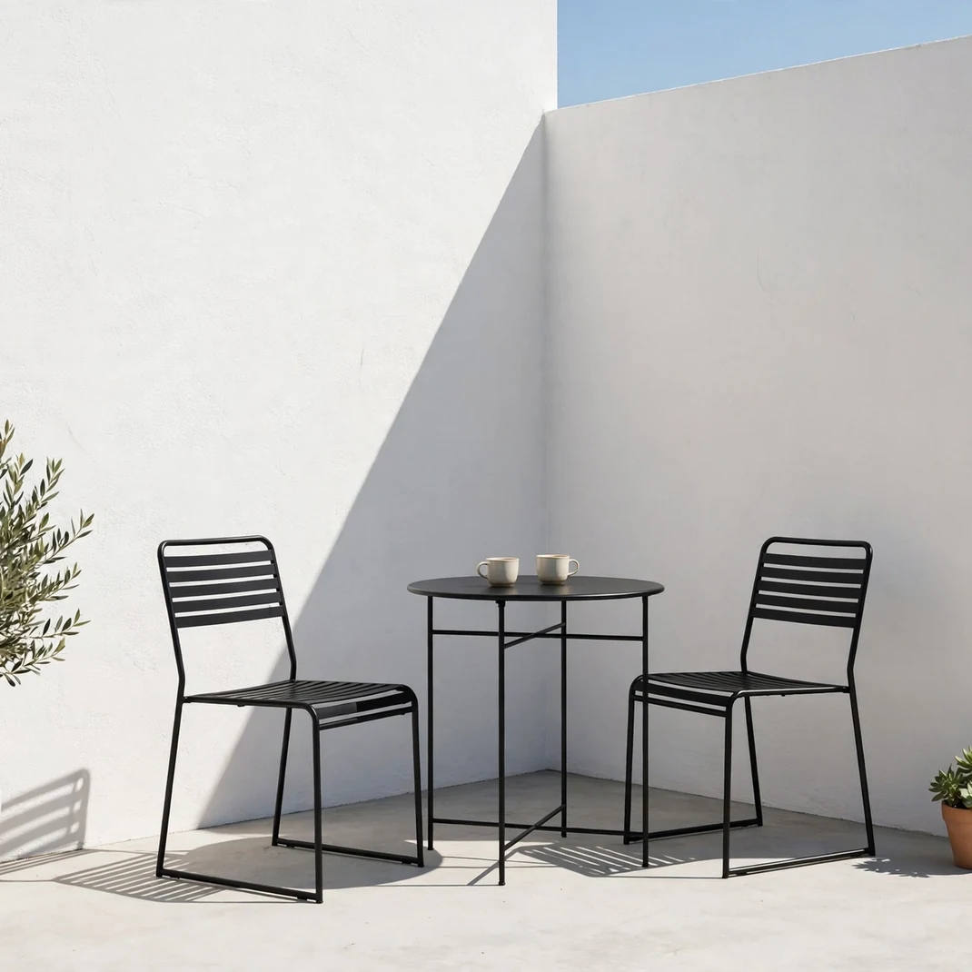 Design 04 Slim Steel Bistro Set