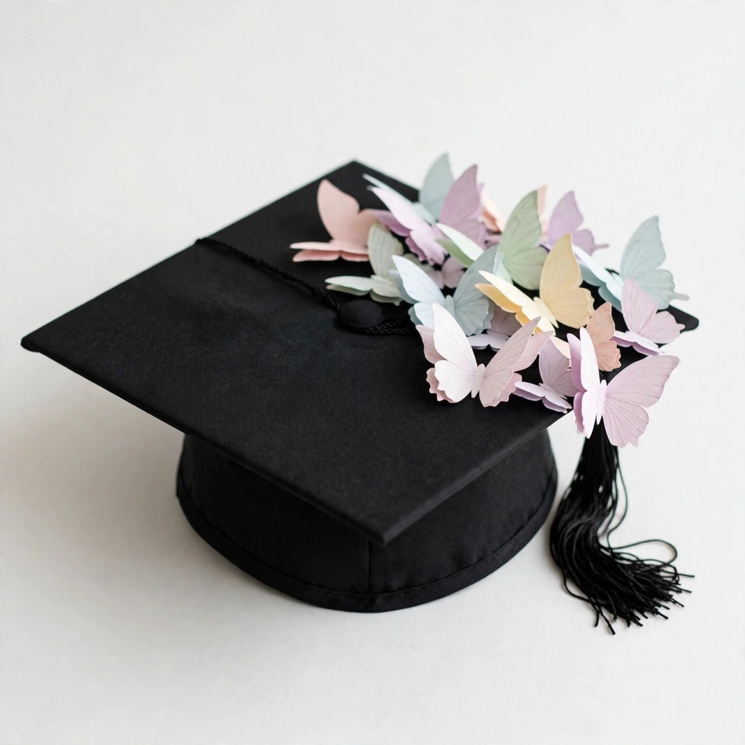Design 05 3d Paper Butterfly Cap