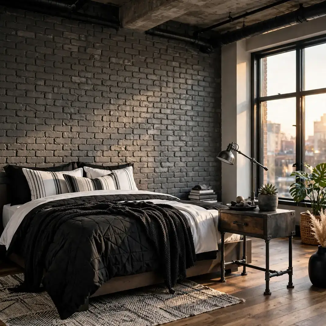 Design 05 Faux Brick Wallpaper Accent