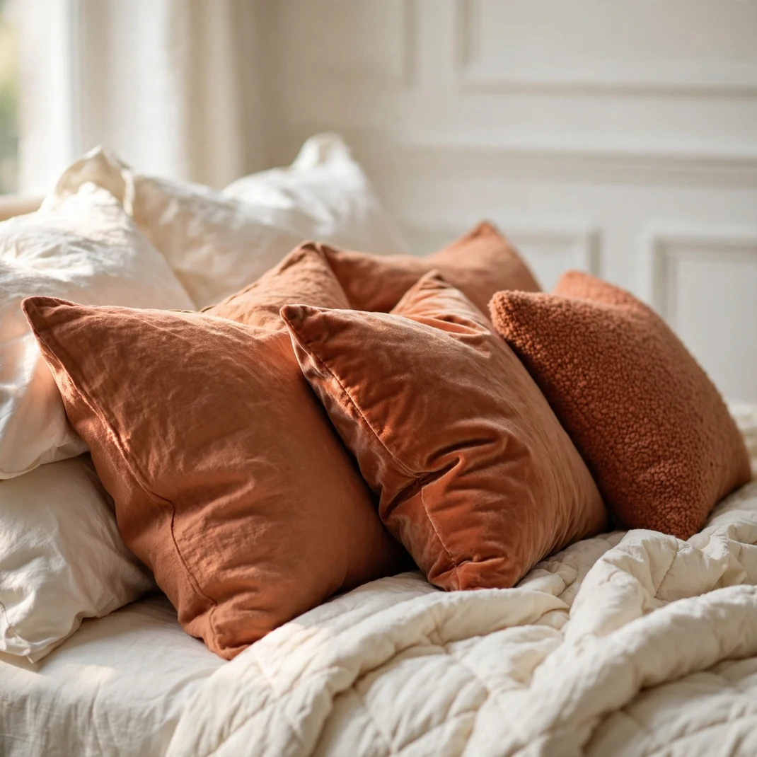 Design 05 Terracotta Throw Pillows