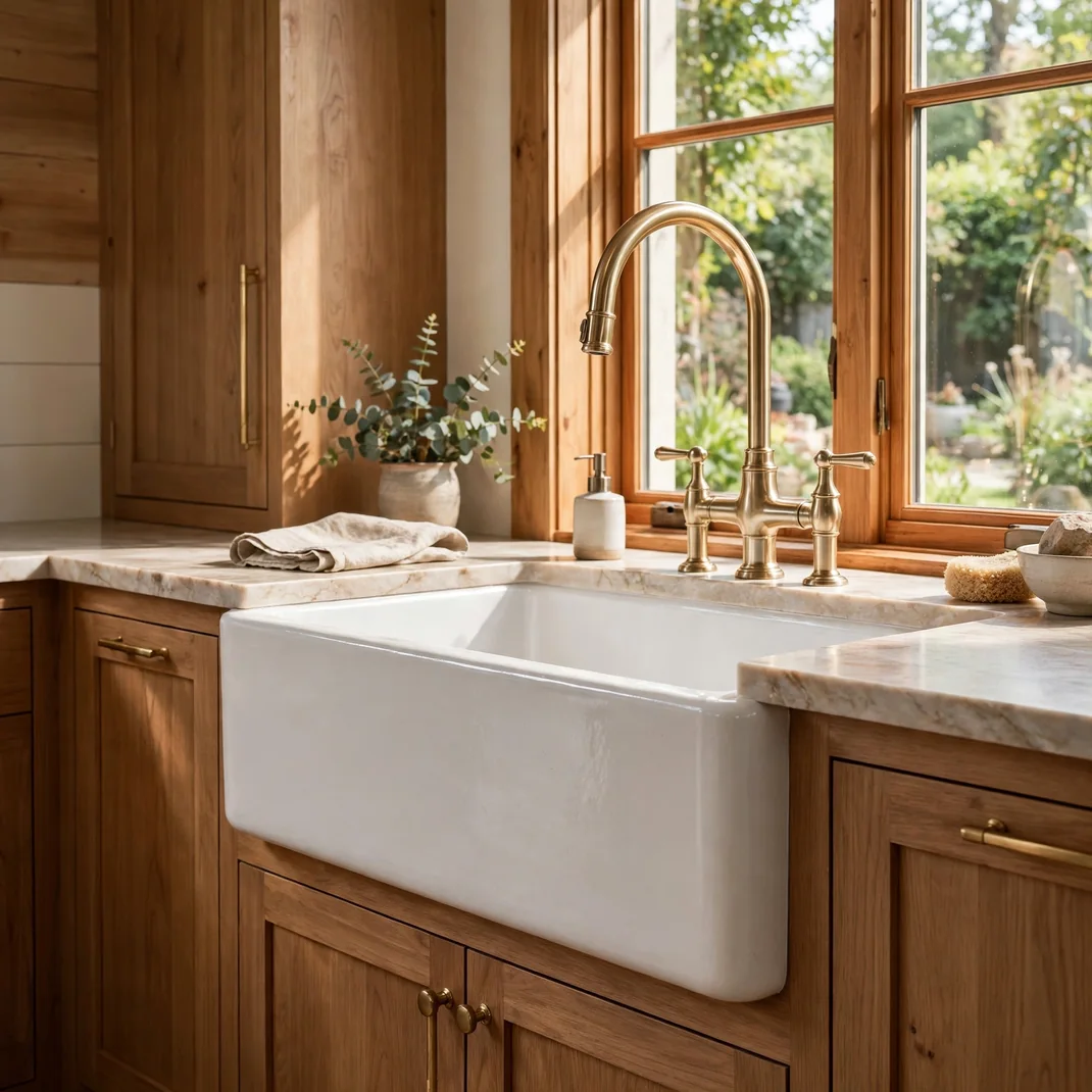 Design 06 Fireclay Farmhouse Apron Sink