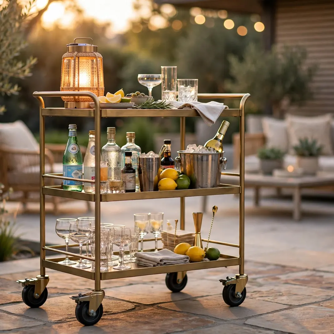 Design 06 Rolling Bar And Serve Cart