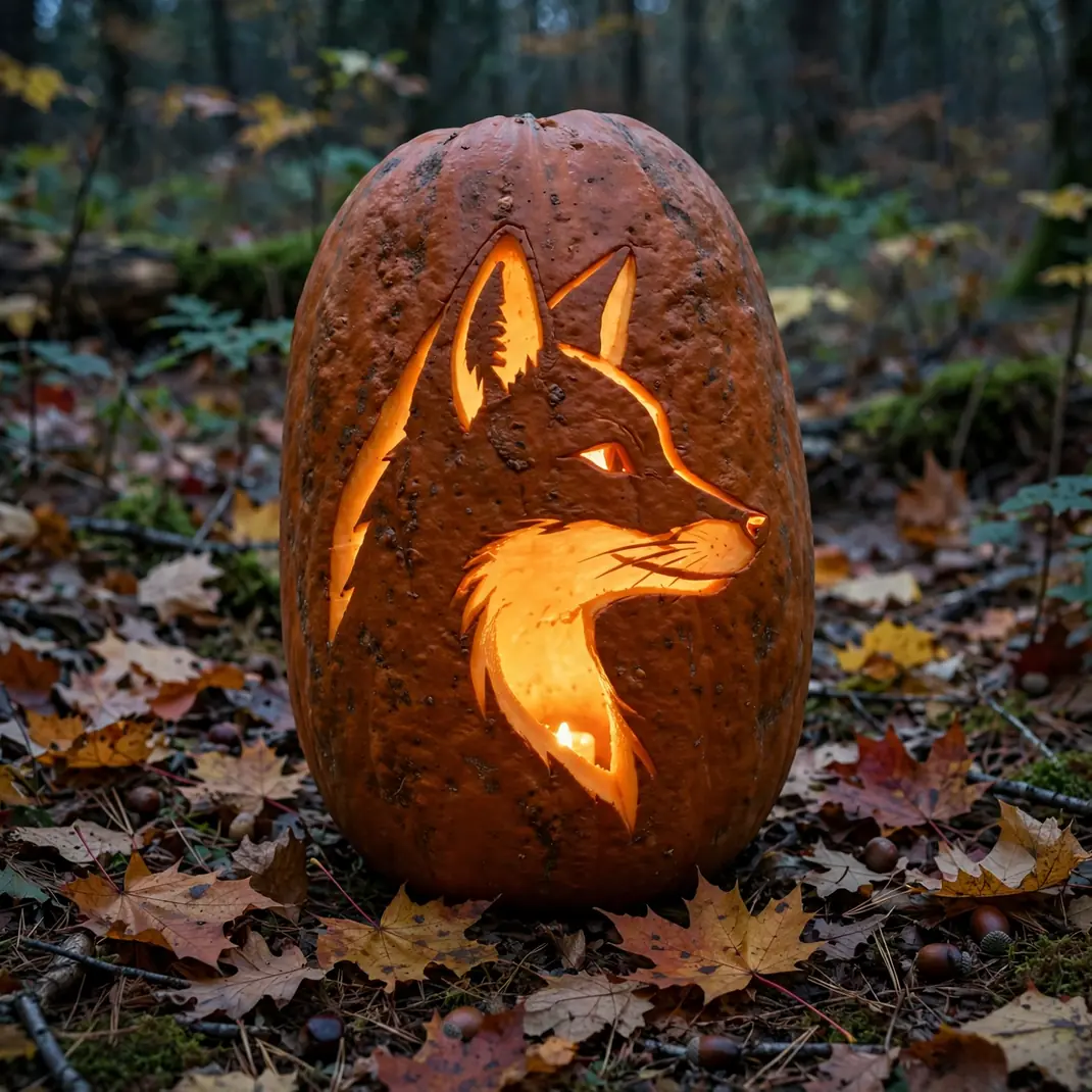 Design 06 Woodland Fox Pumpkin