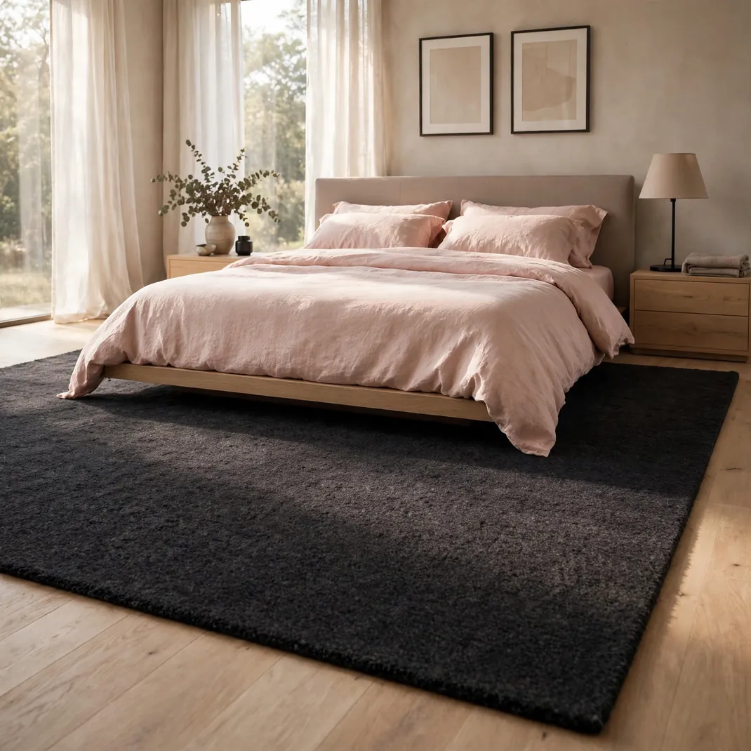 Design 07 Charcoal Wool Area Rug
