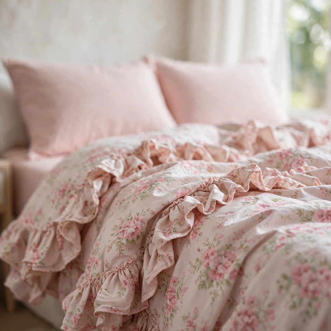 Design 07 Floral Ruffle Bedding