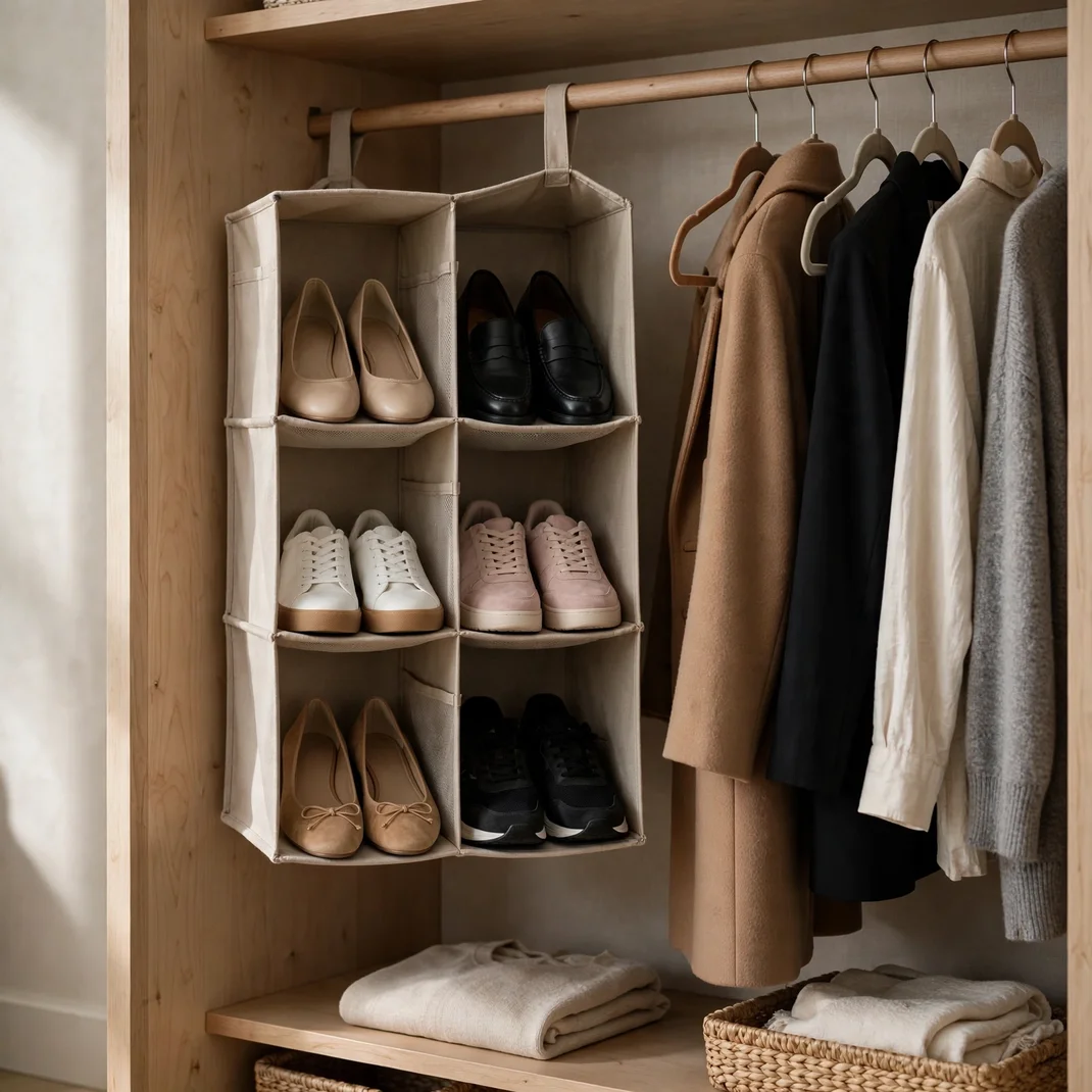 Design 07 Hanging Closet Rod Organizer