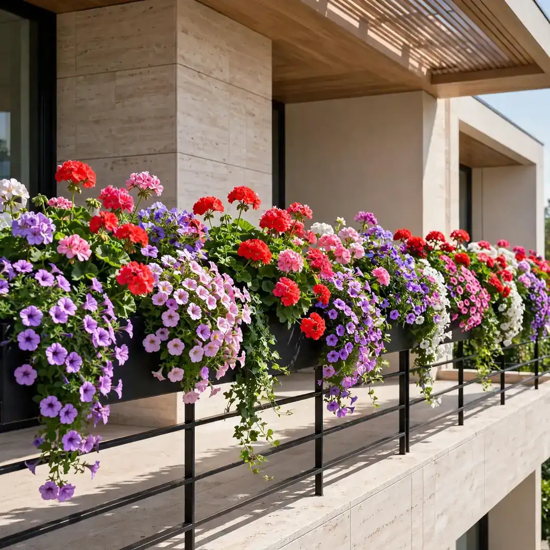 Design 07 Rail Mounted Flower Boxes