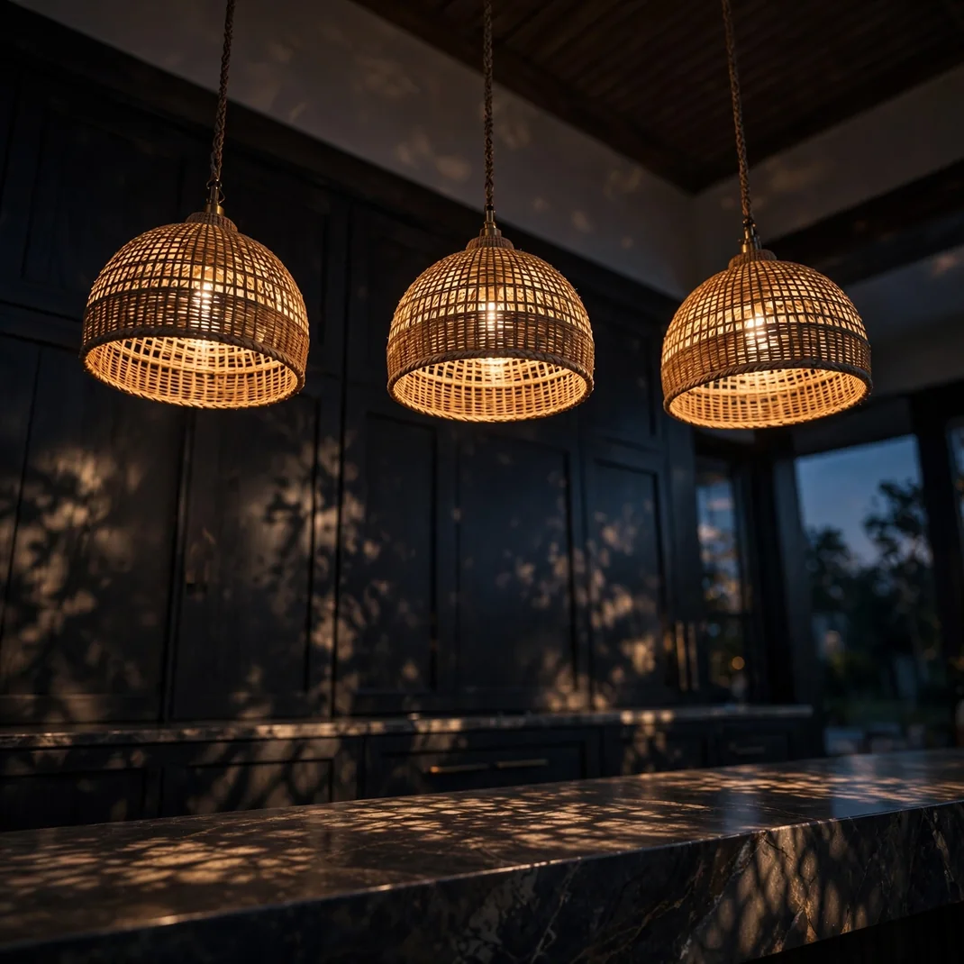 Design 07 Woven Rattan Pendant Lights