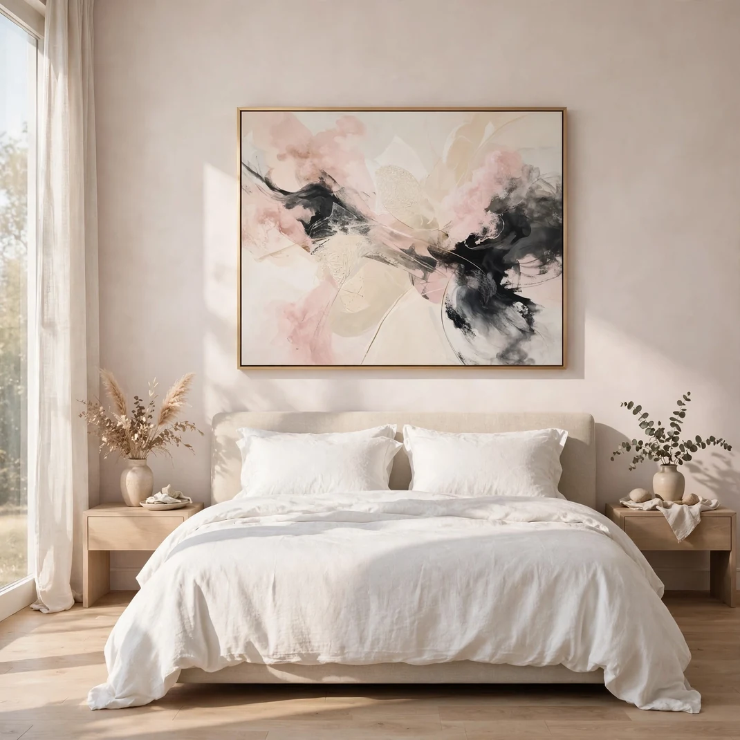 Design 08 Blush Abstract Wall Art