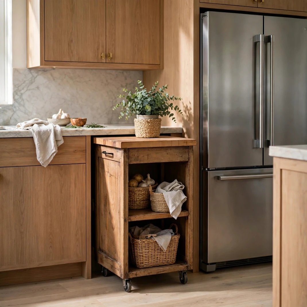 Design 08 Slim Rolling Kitchen Cart