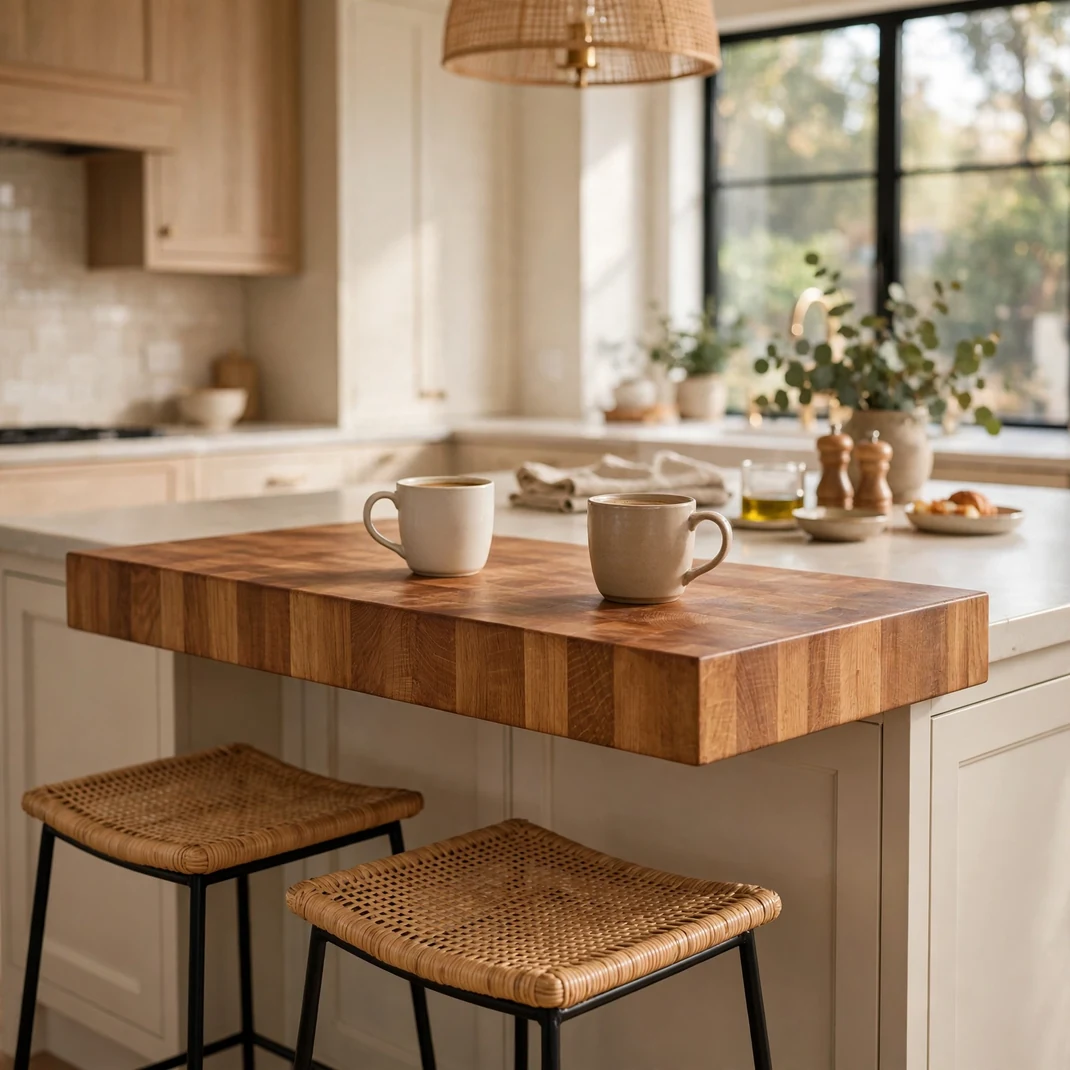 Design 09 Butcher Block Breakfast Ledge