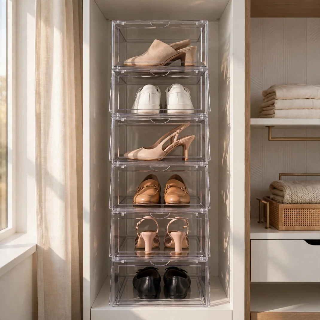 Design 09 Clear Stackable Shoe Boxes