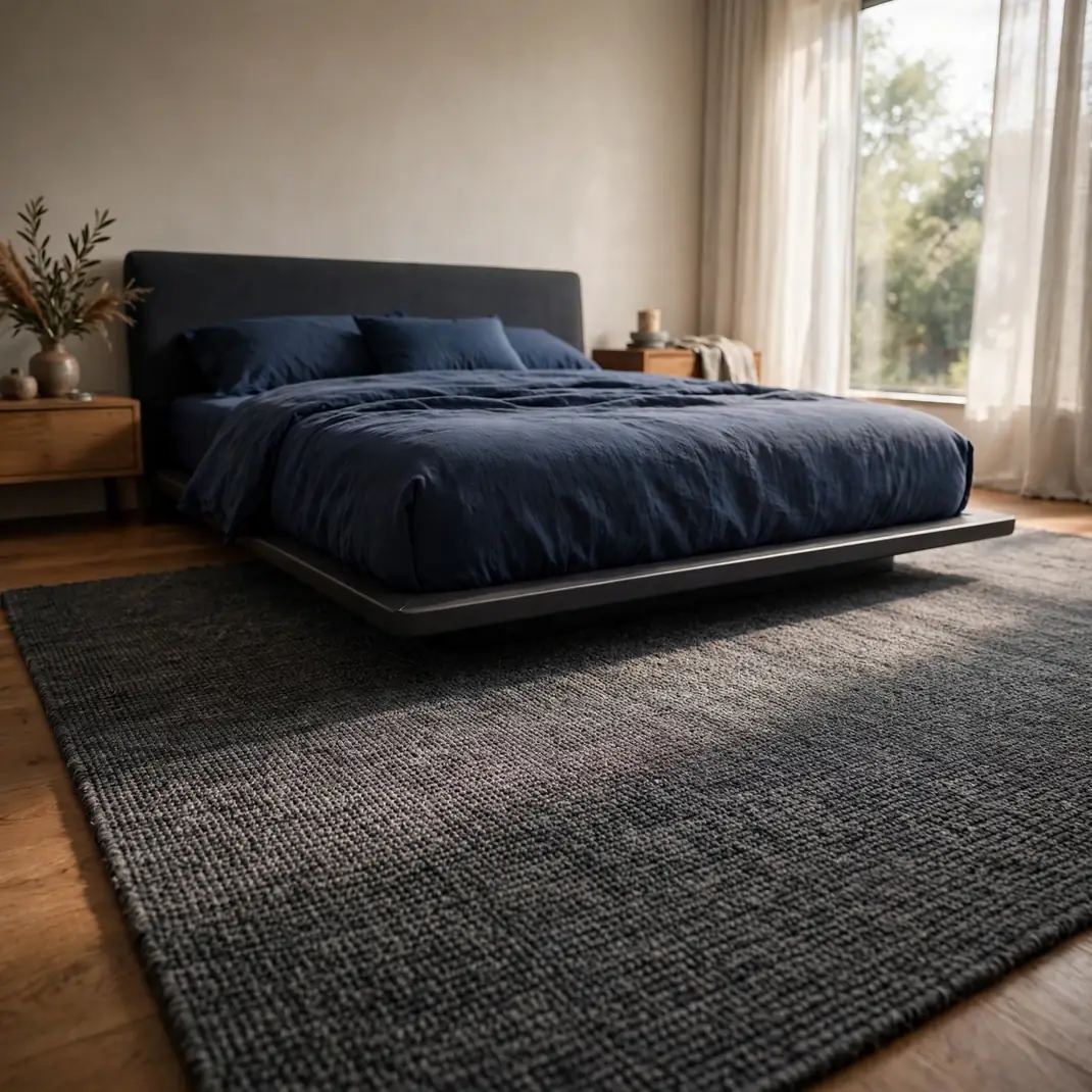 Design 09 Textured Charcoal Area Rug