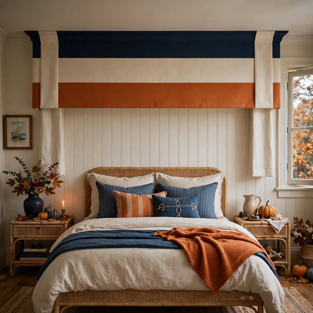 Design 1 Frame The Bed With A Club Stripe Cornice