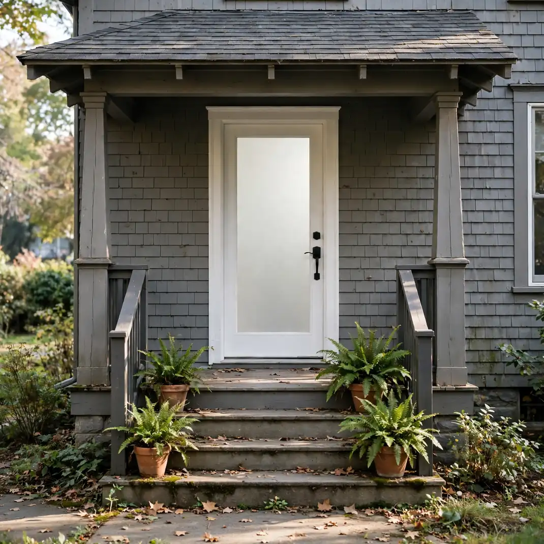 Design 1 Frosted Full Lite Privacy Door