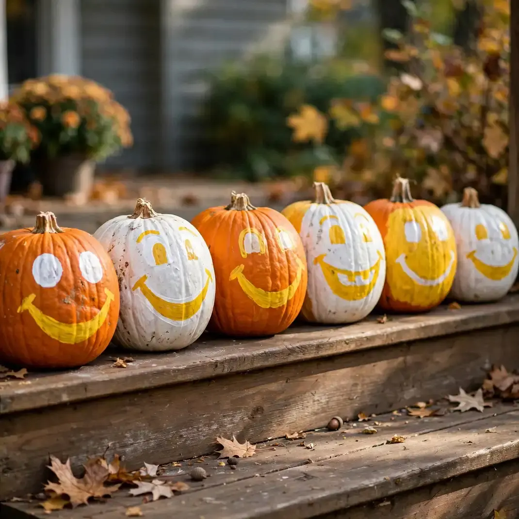 Design 1 Paint Smiling Pumpkin Faces