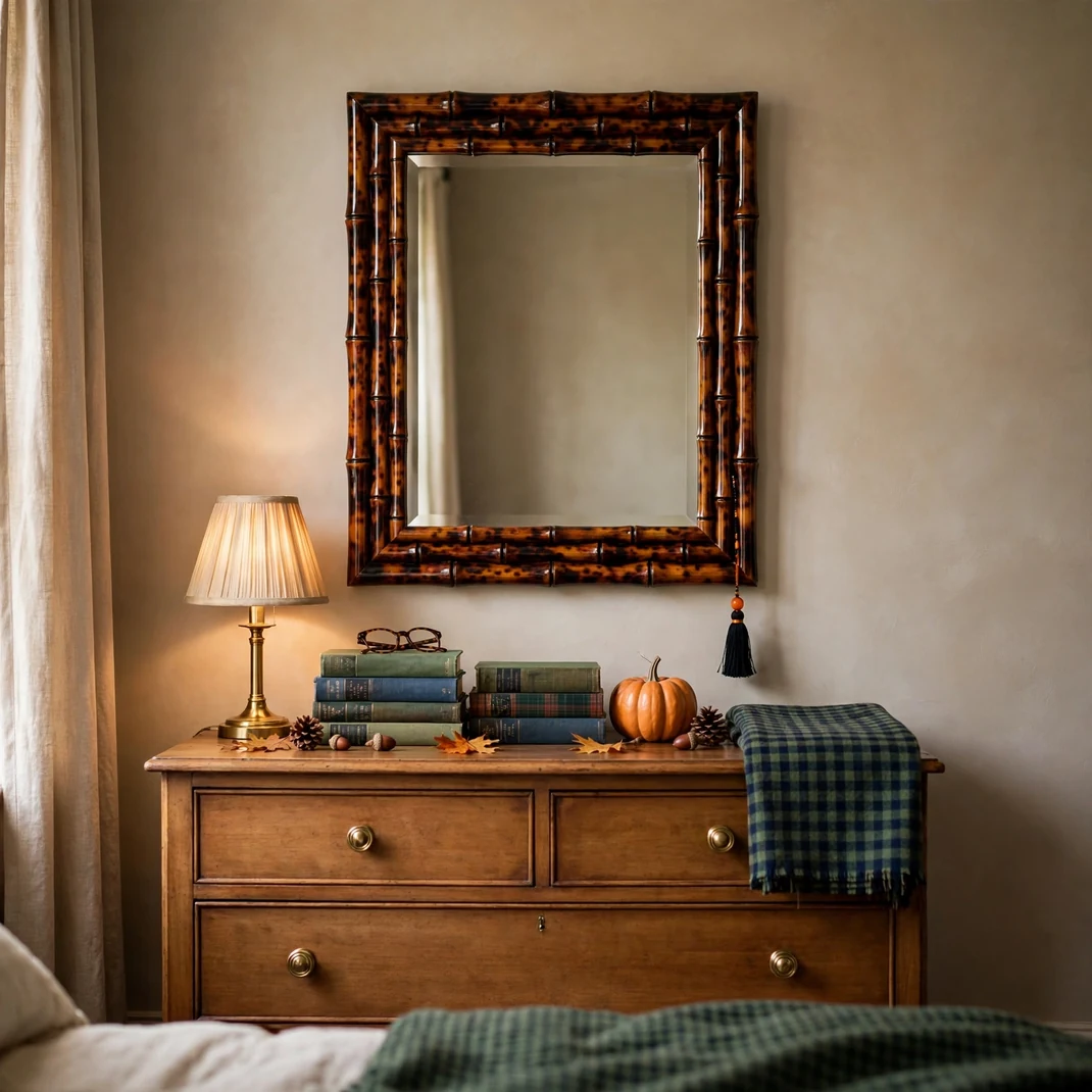 Design 10 Outline A Bamboo Mirror In Tortoiseshell