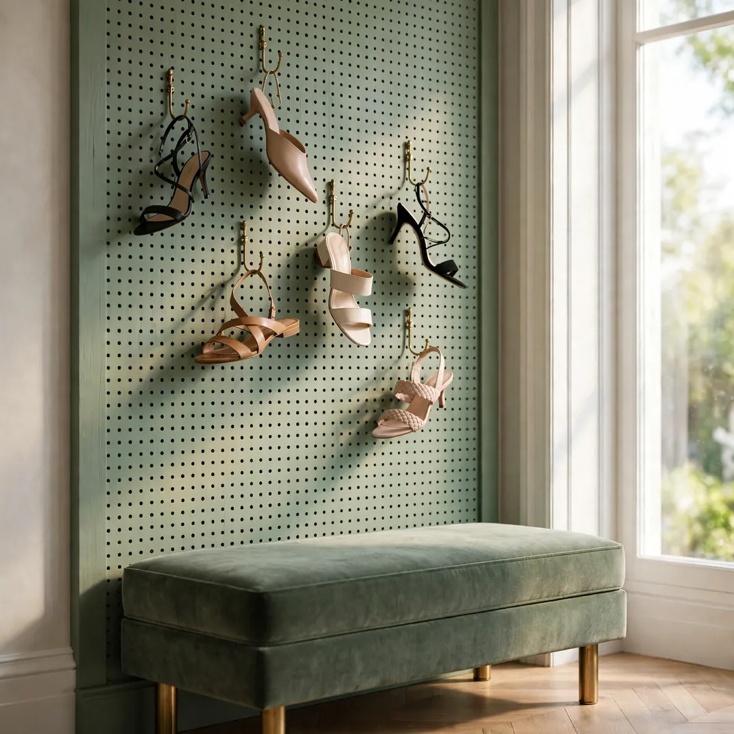 Design 10 Pegboard Shoe Wall