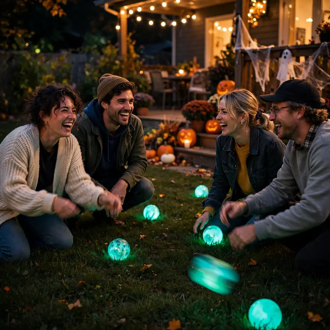Design 10 Play Night Bocce With Glow Balls
