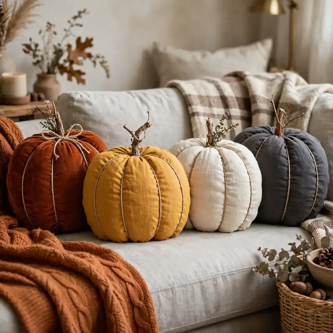 Design 10 Sew No Sew Fabric Pumpkin Pillows