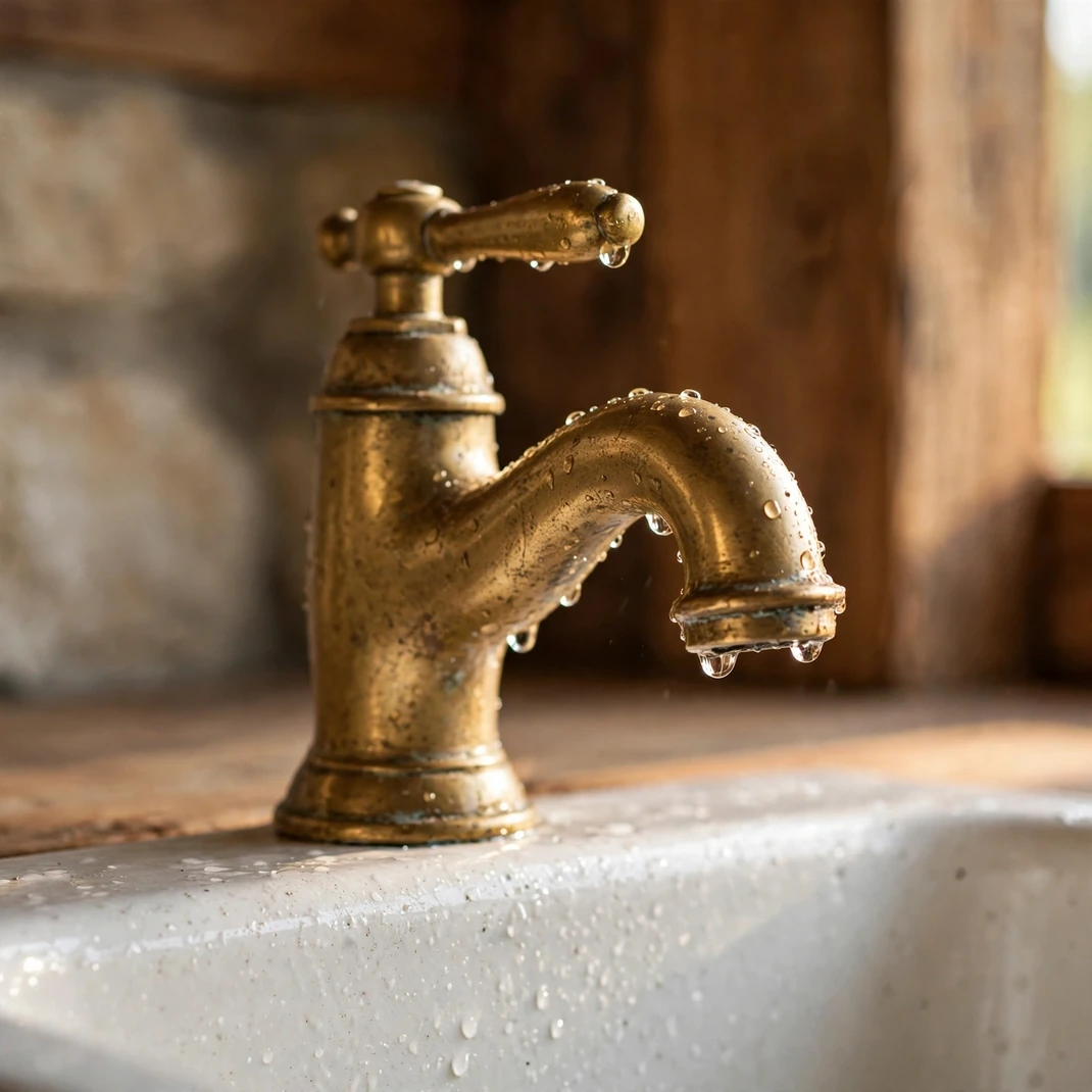 Design 11 Aged Brass Faucet