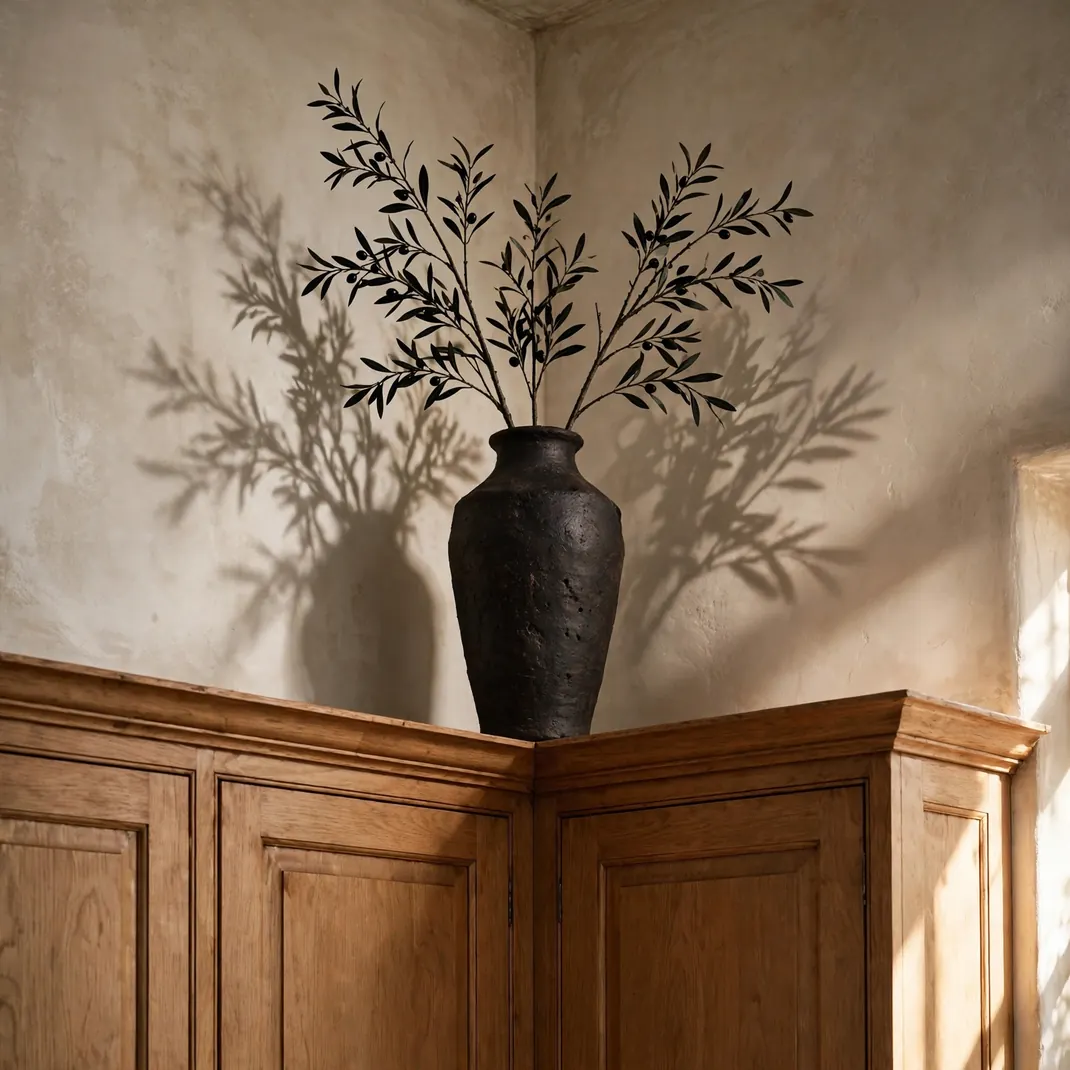 Design 11 Anchor A Cabinet Corner With Black Olive Branches