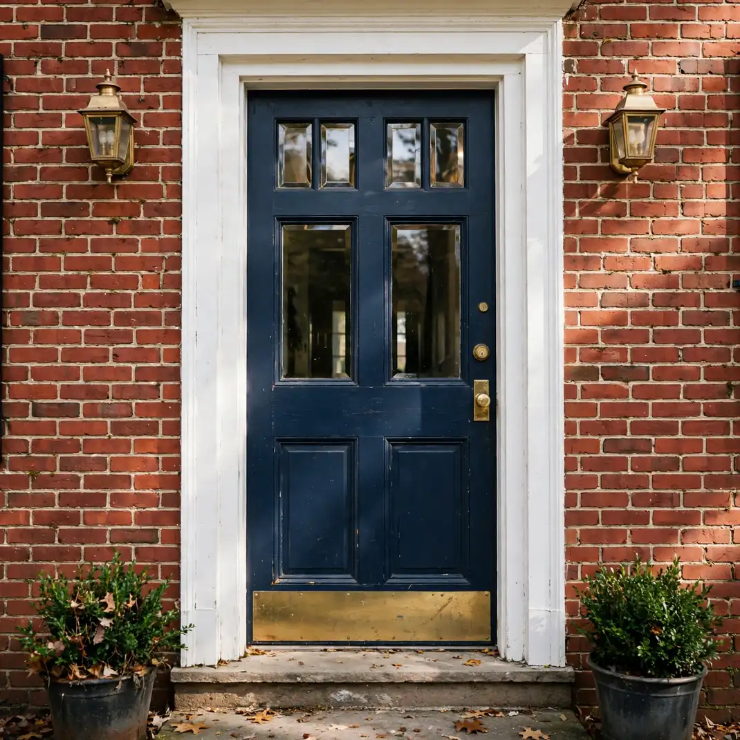 Design 11 Beveled Colonial Glass Panel Door