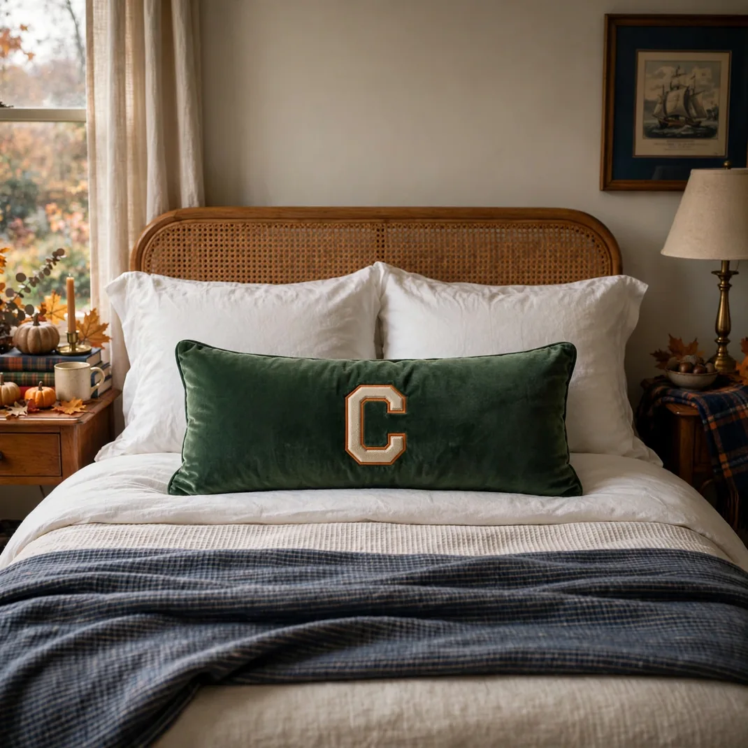 Design 11 Center A Collegiate Monogram Bolster