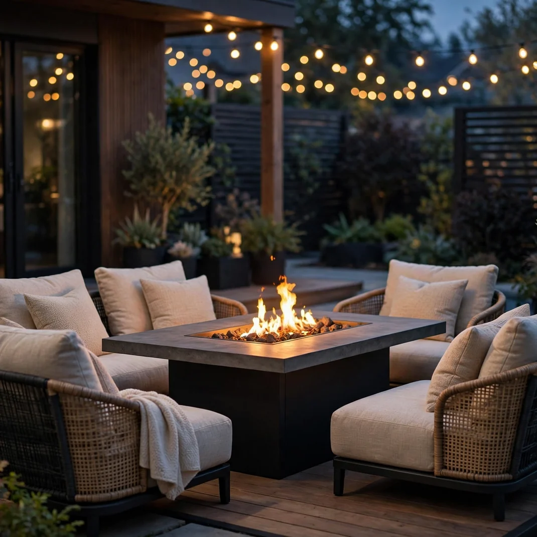 Design 11 Dining Set That Converts To Fire Lounge