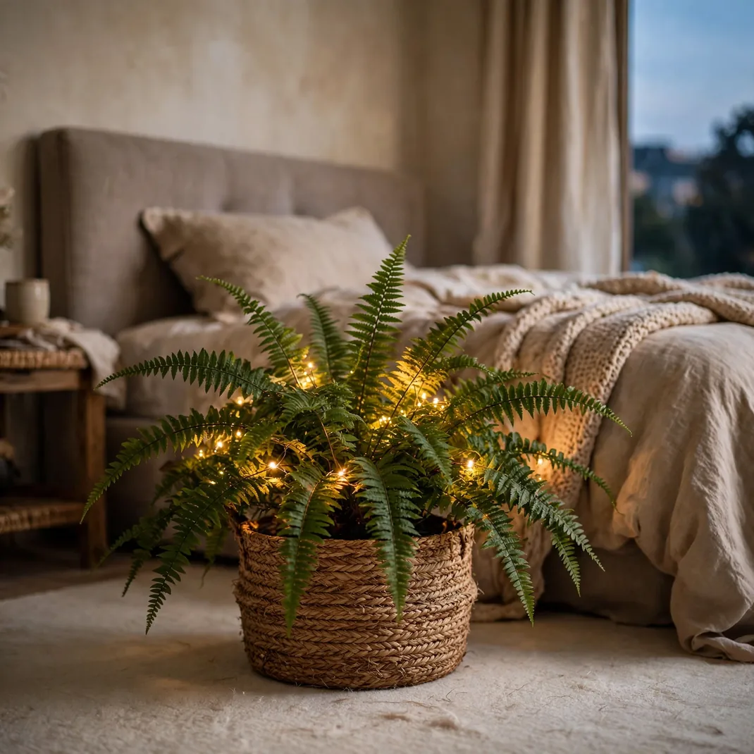 Design 11 Fern Fairy Lights Basket