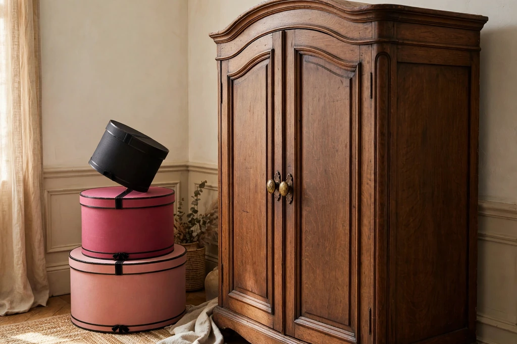 Design 11 Stack Lacquered Hatboxes As Sculptural Storage
